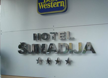 steel letter sign board for hotels